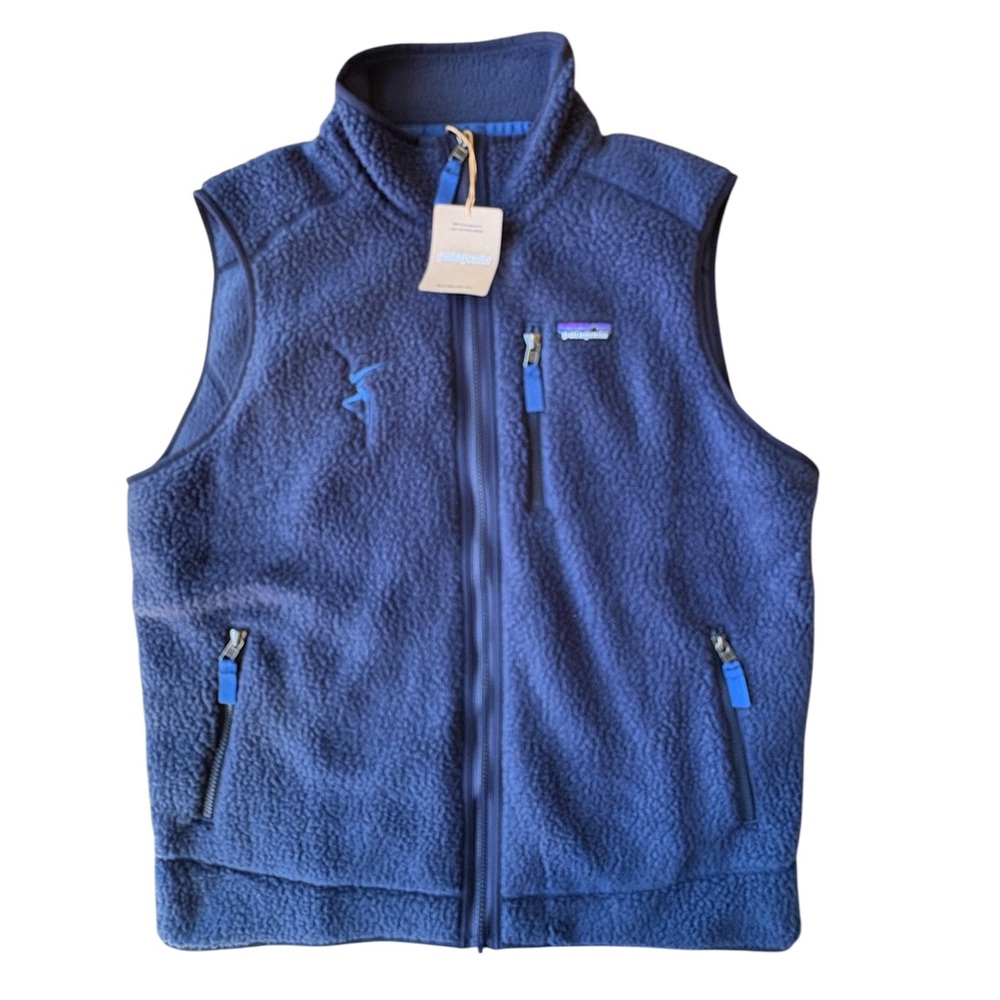 Patagonia Retro Pile Vest L NWT New Navy Sunken Blue Sherpa Fleece 22821